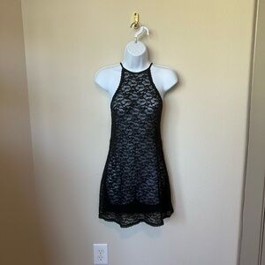 Victoria's Secret Black Lace Slip Dress